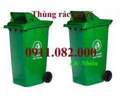 Thùng rác 240 lít giá rẻ tại vĩnh long- thùng rác màu cam giá rẻ- lh 0911082000