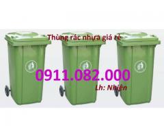 Nơi bán thùng rác nhựa màu xanh giá rẻ tại tiền giang- sỉ lẻ thùng rác 120l 240l-lh 0911082000